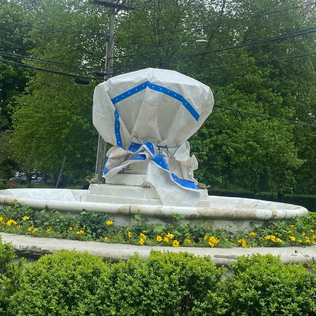 UPDATE: Why is Ridgefield's Cass Gilbert Fountain Covered? 