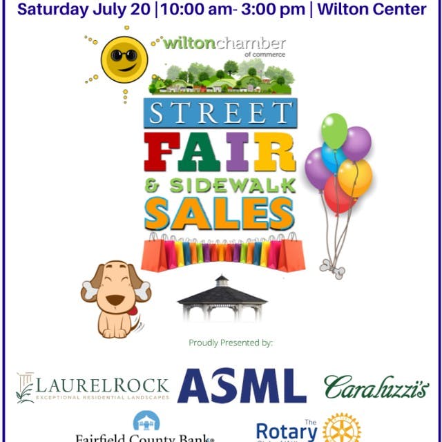 Save the Date for Wilton's Street Fair and Sidewalk Sale - Saturday, July 20!