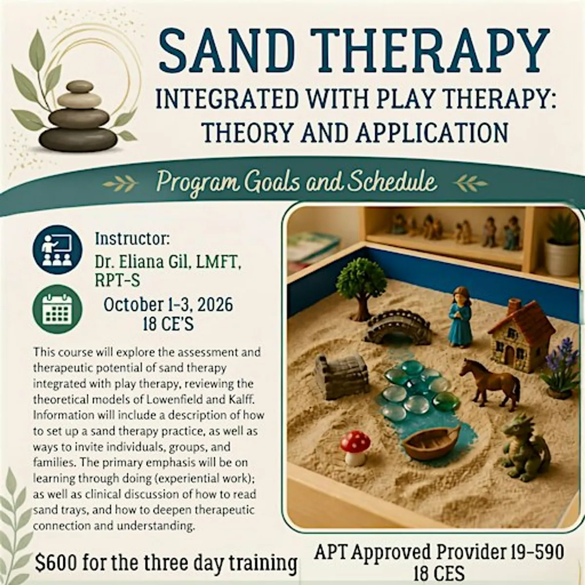 3 Day Sand Therapy Training with Eliana Gil