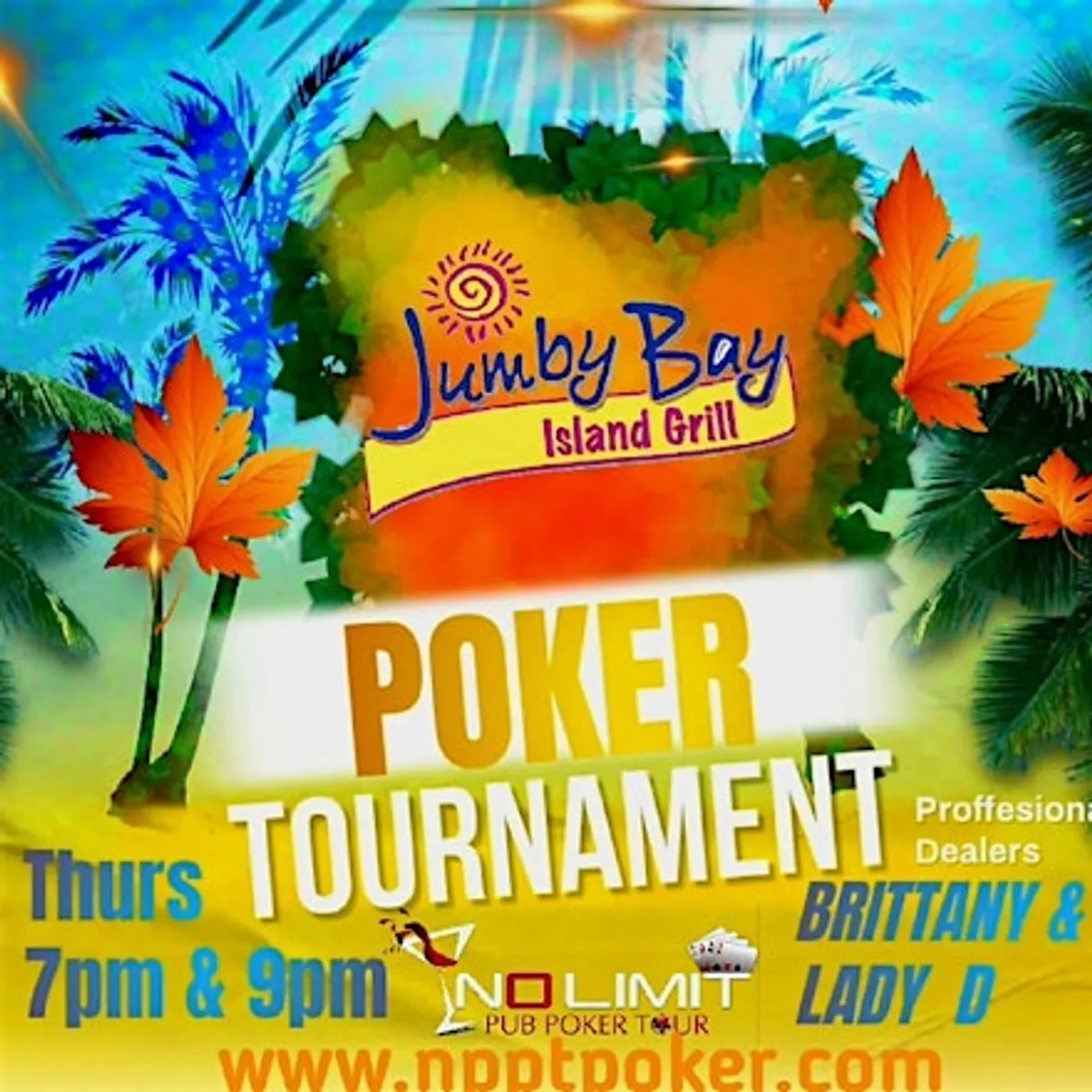 FREE Texas Hold'em Poker Tournament @ Jumby Bay in Abacoa Thursdays 7PM