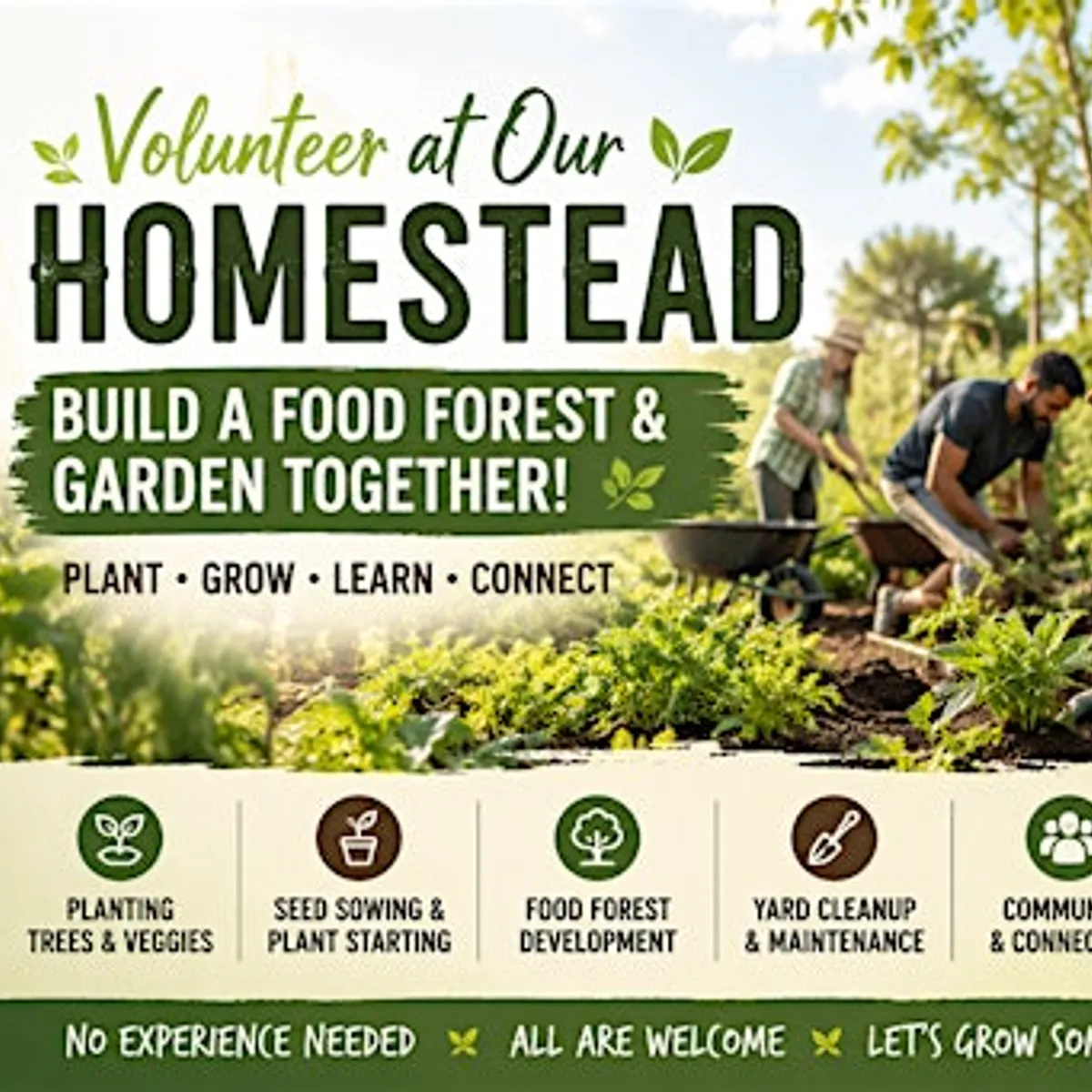 Homestead Volunteer Day – Help Build a Food Forest!