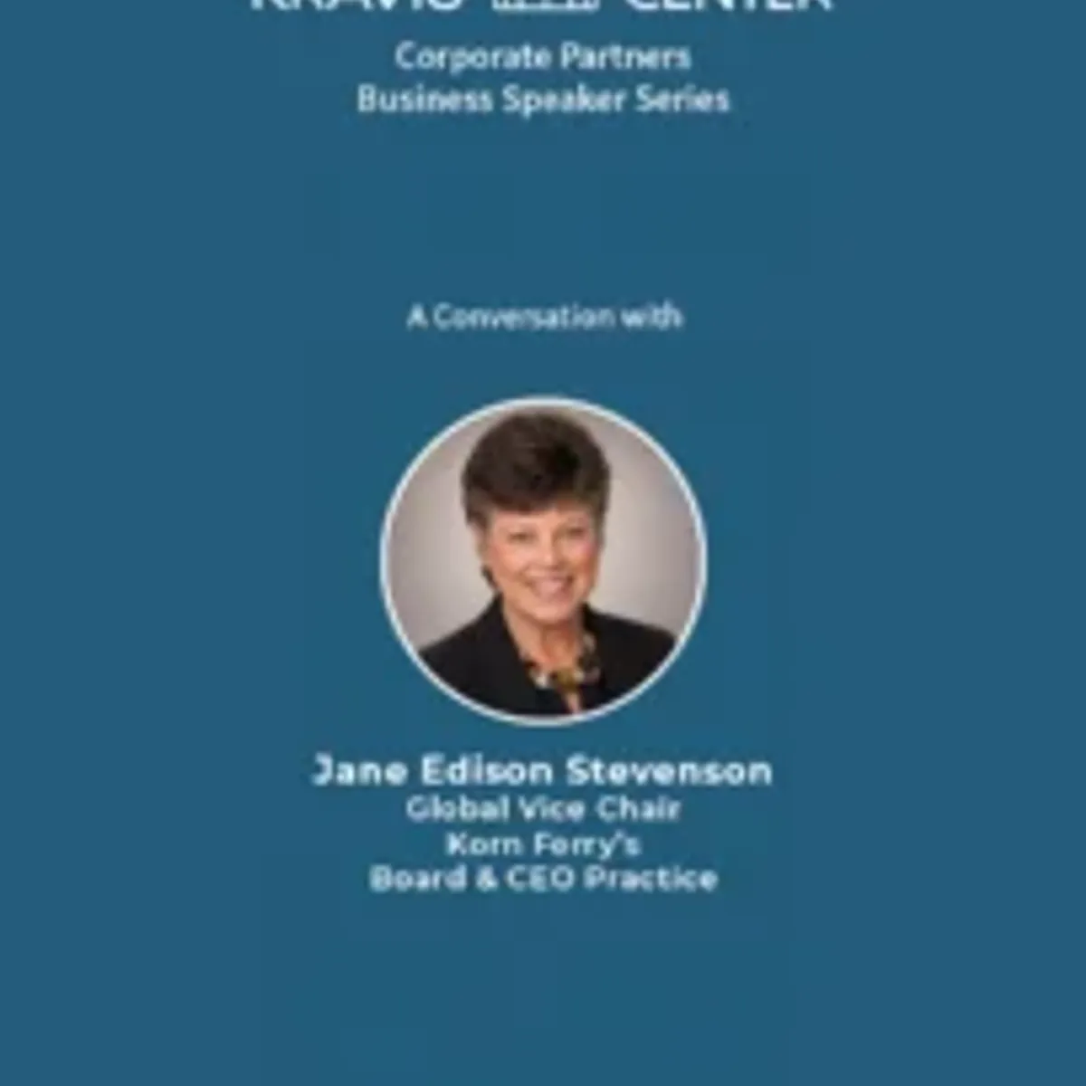 Corporate Partners Business Speaker Series #3