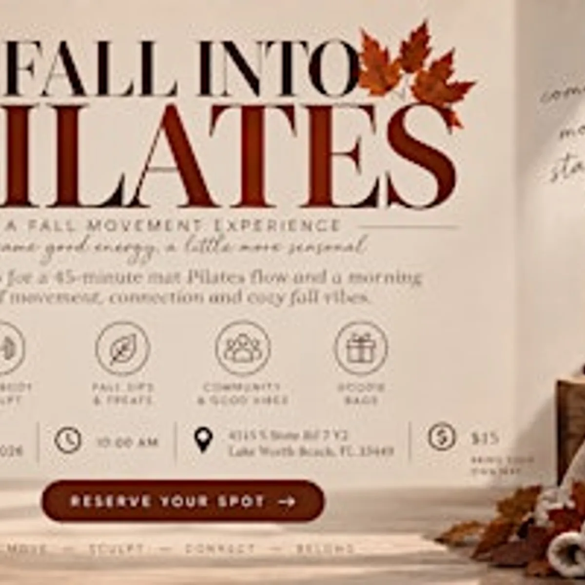 Fall in to Pilates