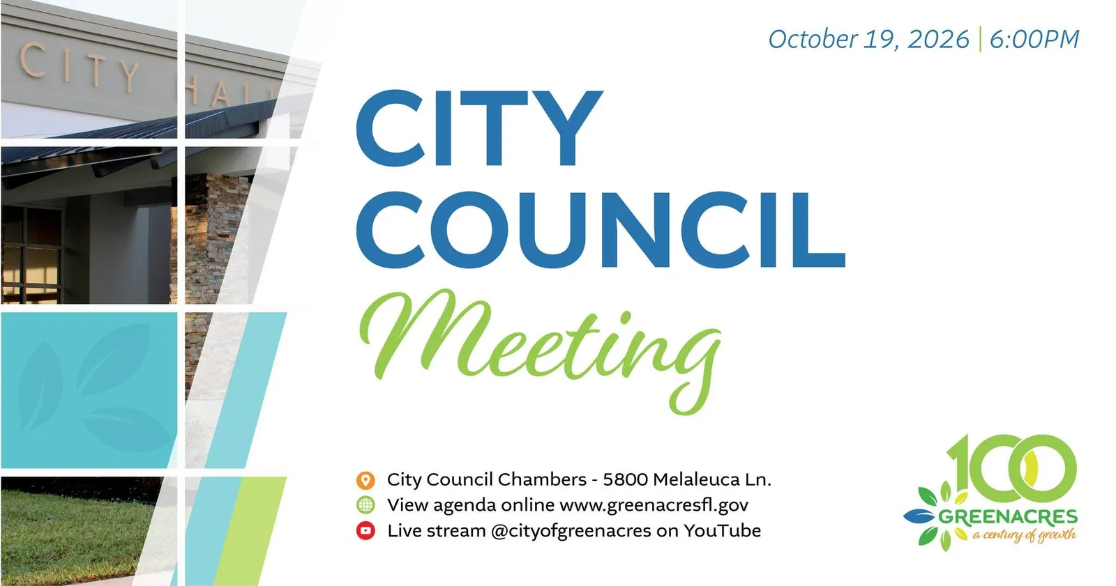 City Council Meeting - October 19, 2026