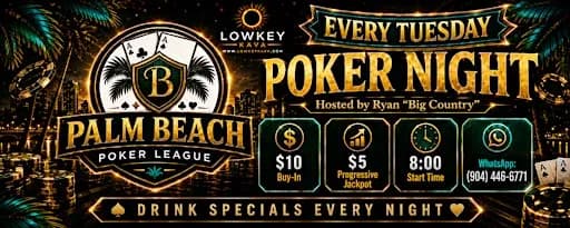 Poker Nite every Tuesday at Lowkey Kava