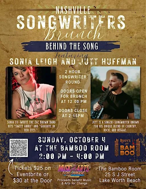 Nashville Songwriters Brunch: Behind the Song - Sonia Leigh & Jutt Huffman