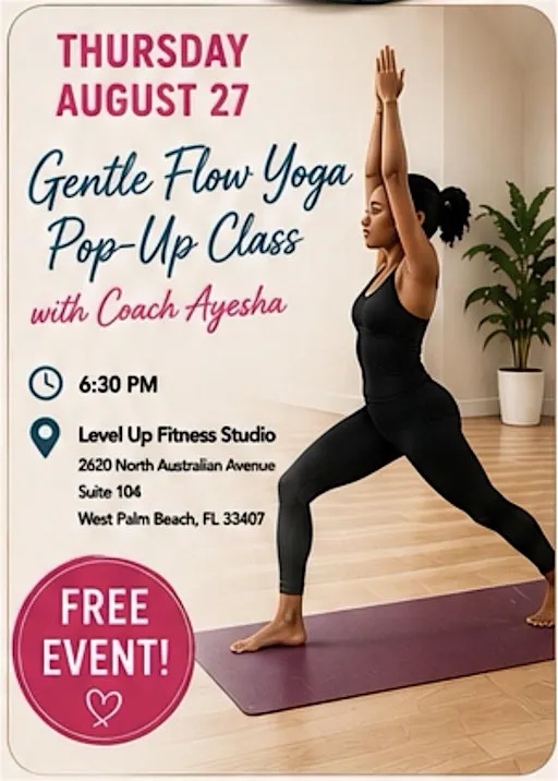 FREE Gentle Flow Yoga Pop-Up with Coach Ayesha!