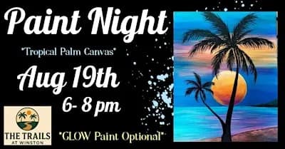 Glow! Tropical Palms Paint Night