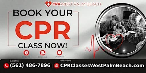 Red Cross BLS CPR and AED Class in West Palm Beach, FL.