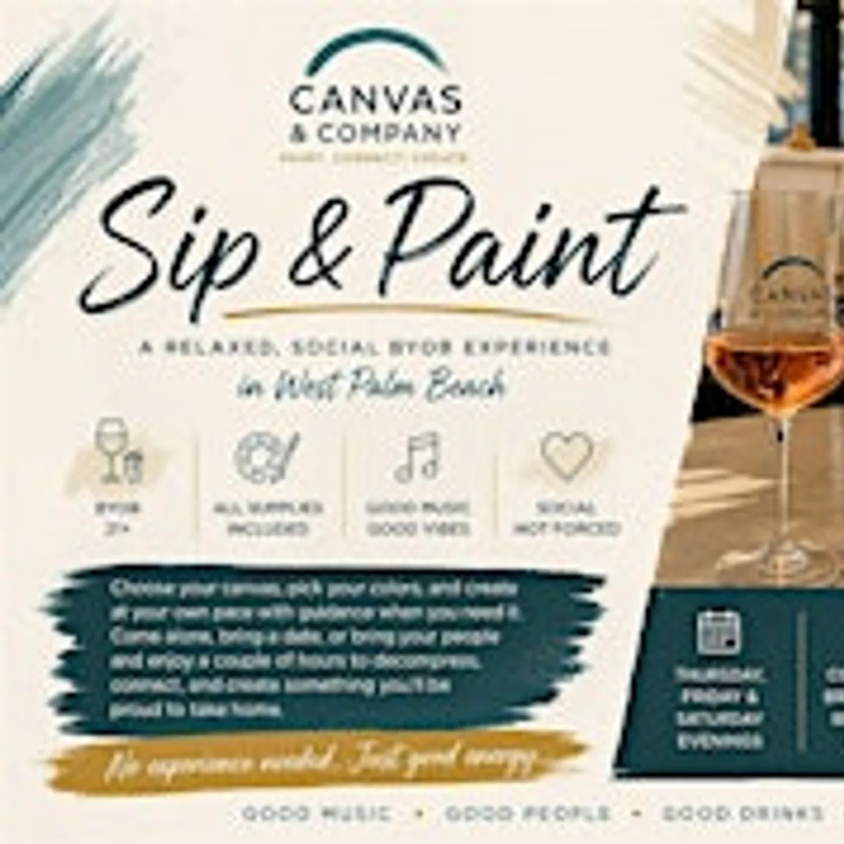 Social Sip & Paint @ Canvas & Company | BYOB | WPB | 18+
