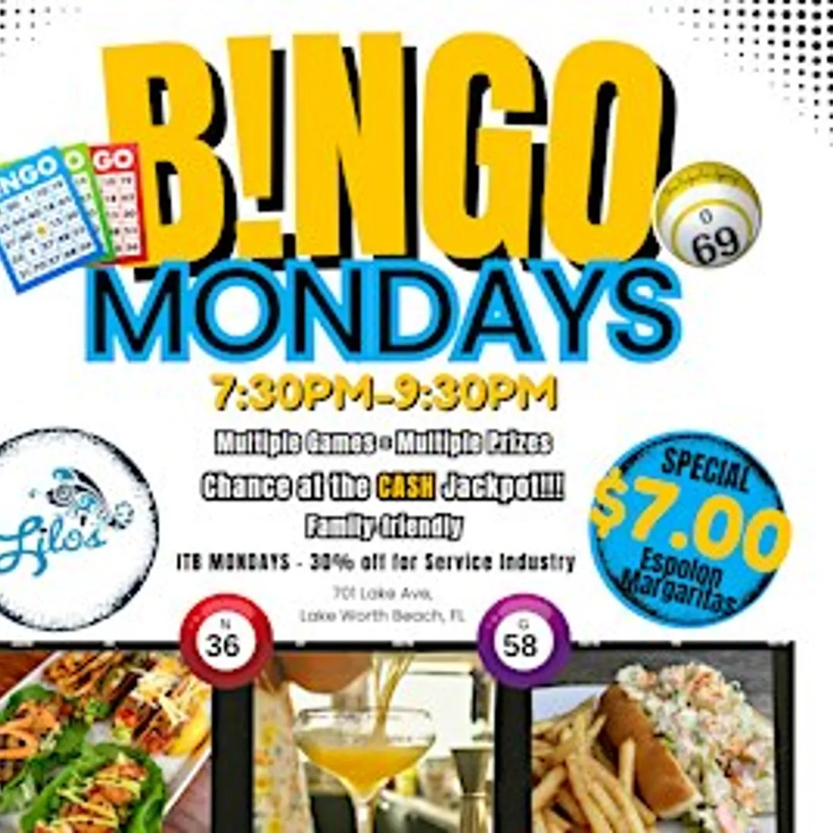 Jackpot Bingo Mondays at Lilo's!