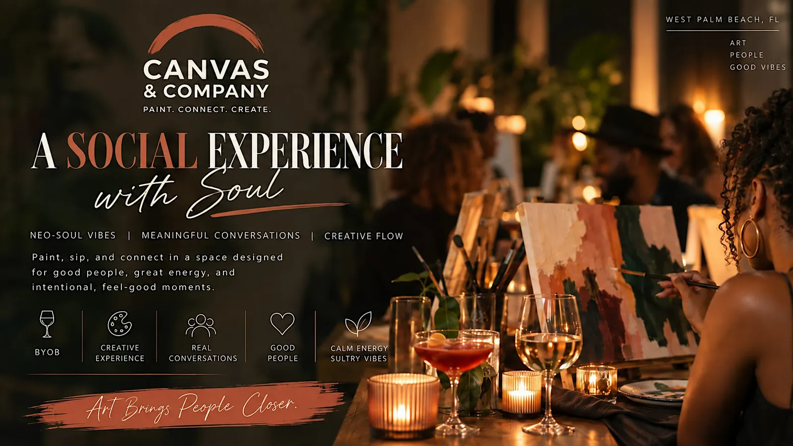 Social Sip & Paint | Choose Your Canvas + Create at Your Own Pace | BYOB