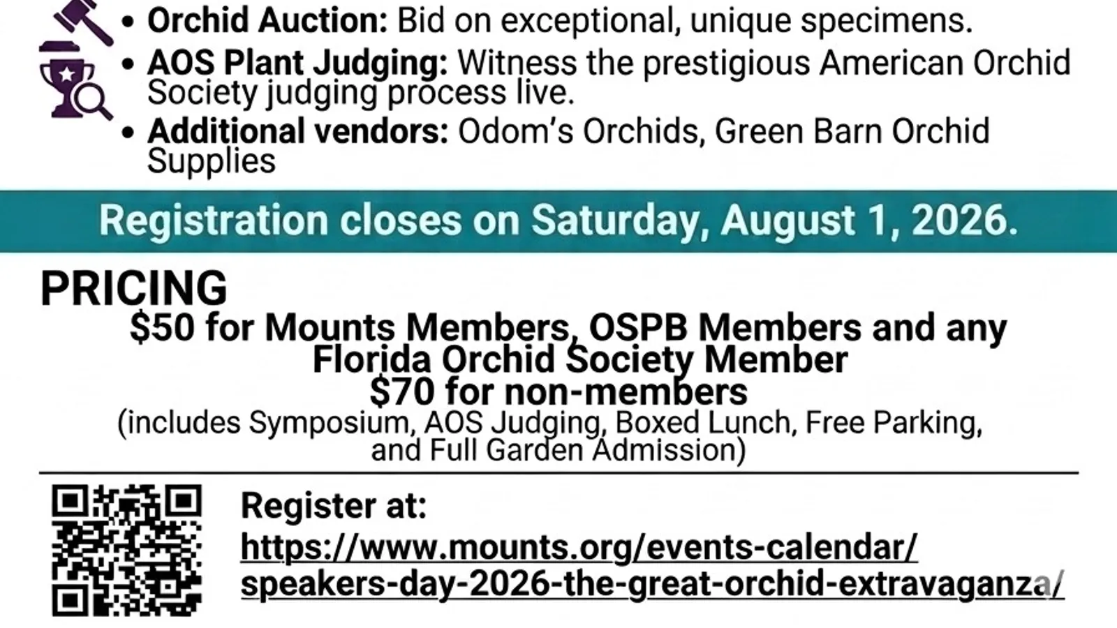 2nd Annual Speakers Day: The Great Orchid Extravanganza