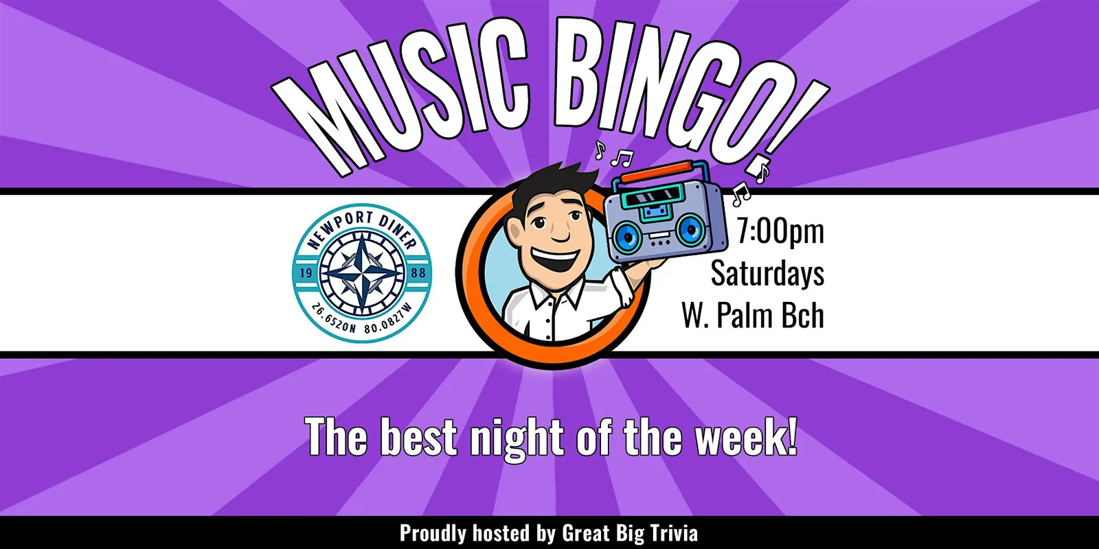 Play Music Bingo with Prizes at Newport Diner