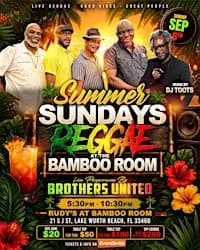 Summer Sundays Reggae at The Bamboo Room