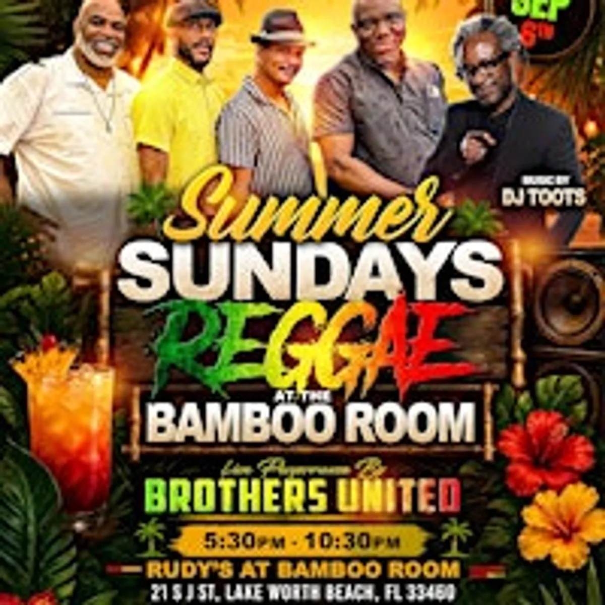 Summer Sundays Reggae at The Bamboo Room