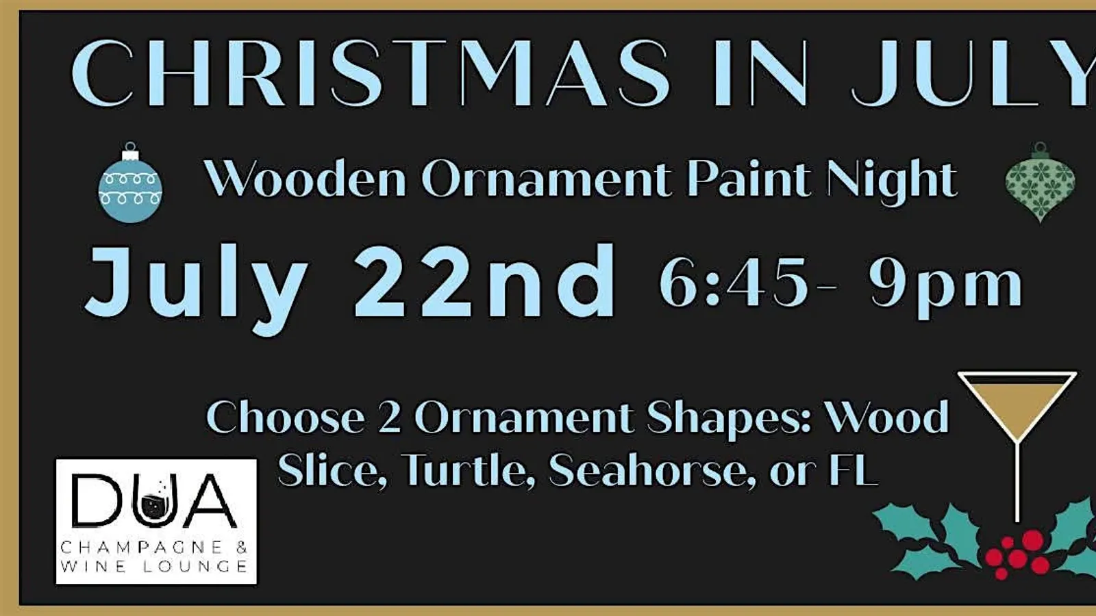 Christmas in July Ornament Paint Night