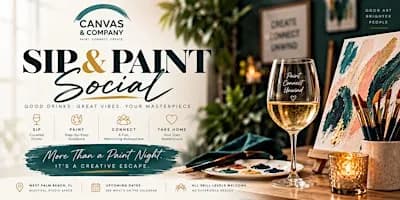 Social Sip & Paint @ Canvas & Company | BYOB | WPB | 18+
