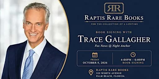Trace Gallagher Book Signing at Raptis Rare Books