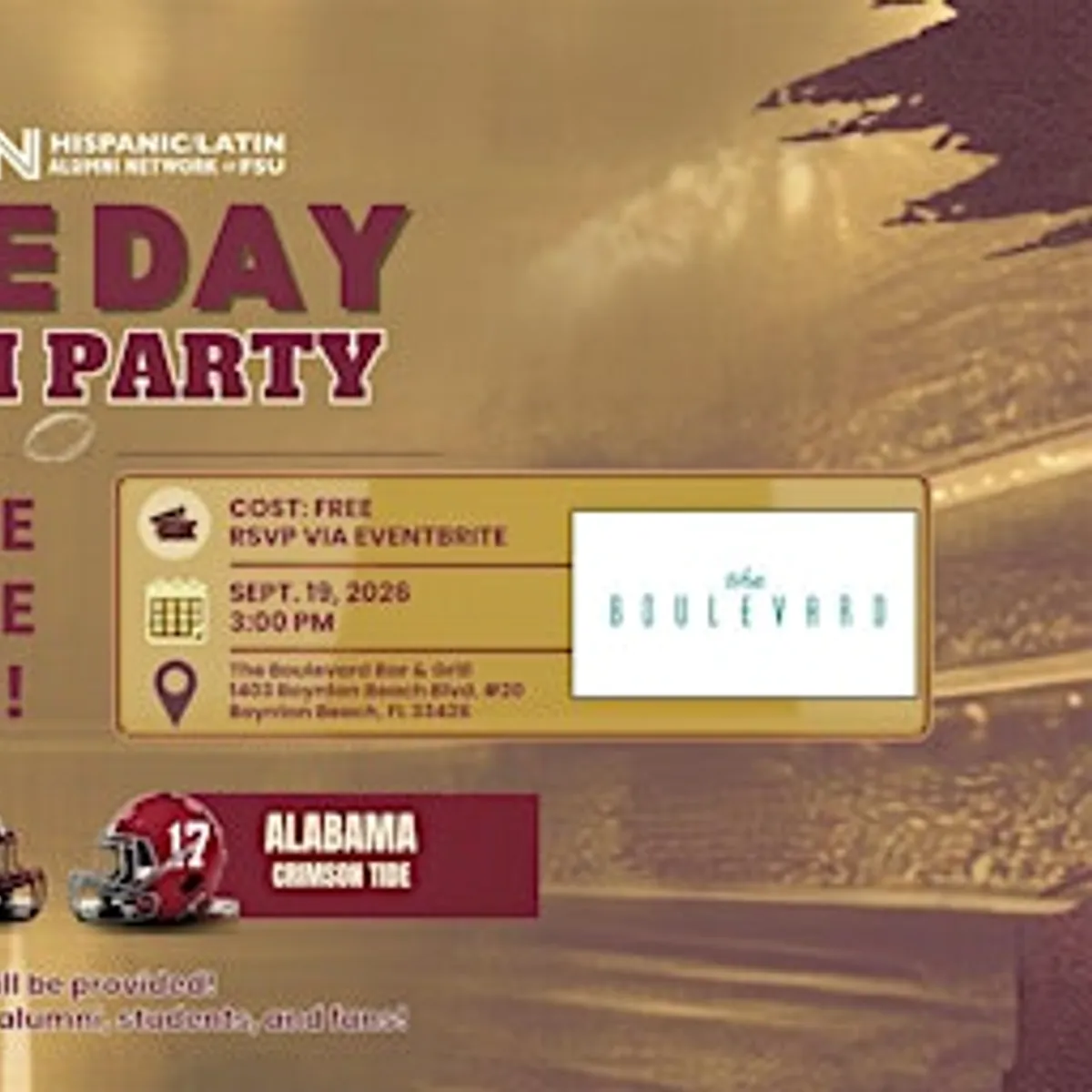 Tide Hunters: FSU vs. Alabama Watch Party