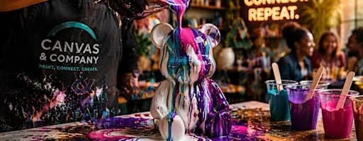 Liquid Bears @ Canvas & Company | Acrylic Pour Experience | BYOB | WPB