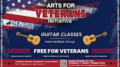 ARTS FOR VETERANS INITIATIVE - 8- Weeks Guitar Classes (Intermediate Group)