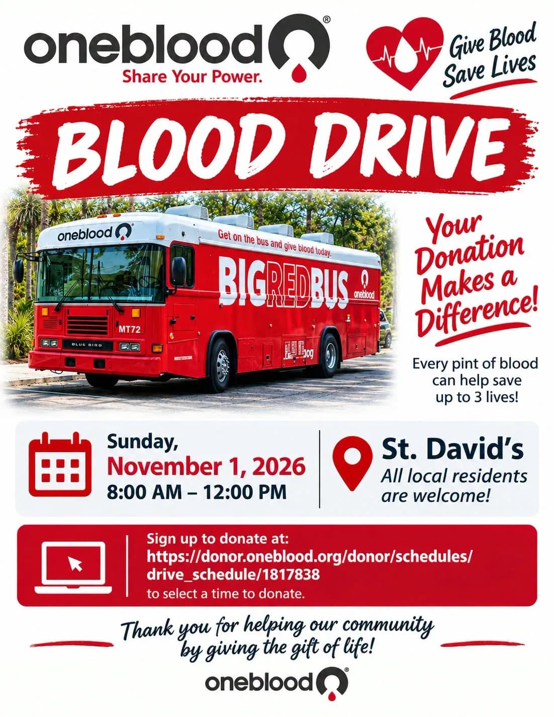 St. David's In the Pines: Fall Blood Drive