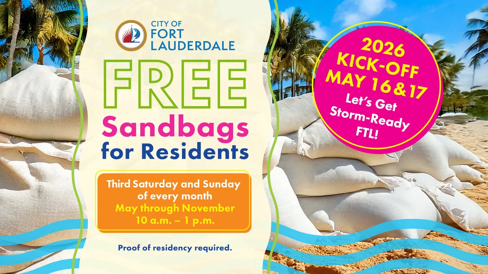 Fort Lauderdale Resident Sandbag Distribution Event (Holiday Park)