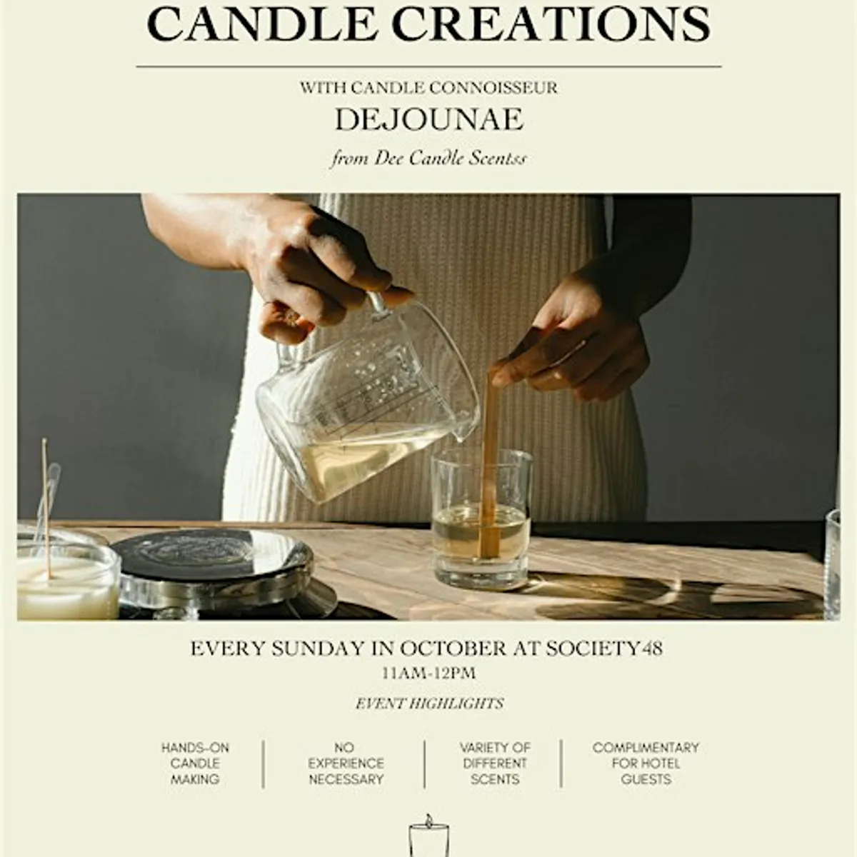 Candle Making Class @ the Belgrove Resort and Spa