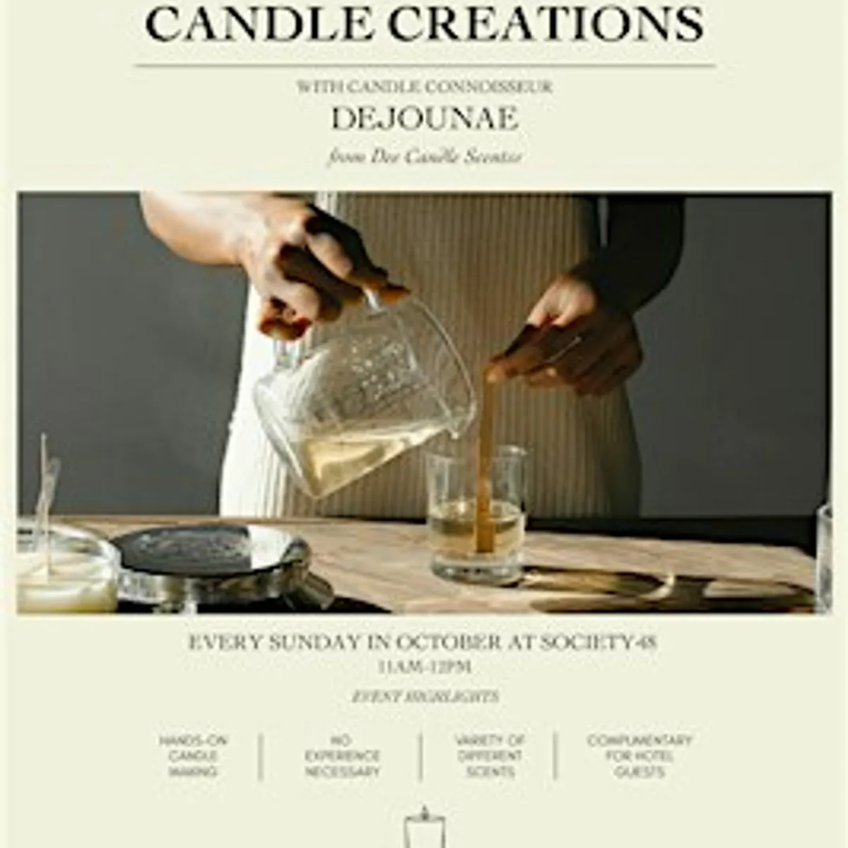 Candle Making Class @ the Belgrove Resort and Spa