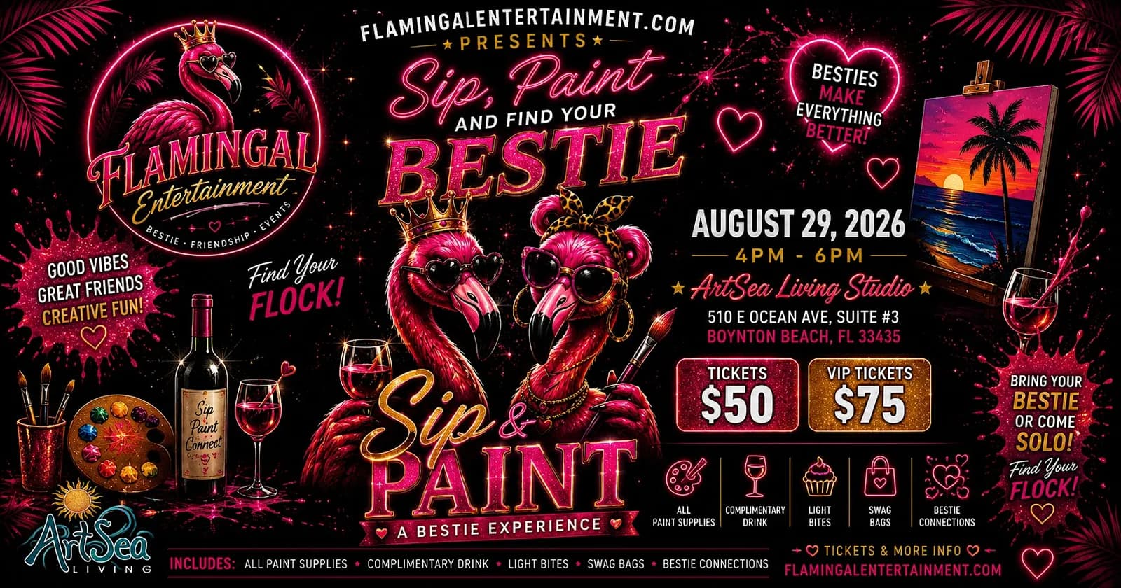 Bestie Socials - Sip & Paint