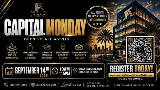 JFA REALTY | Capital Monday | September 2026