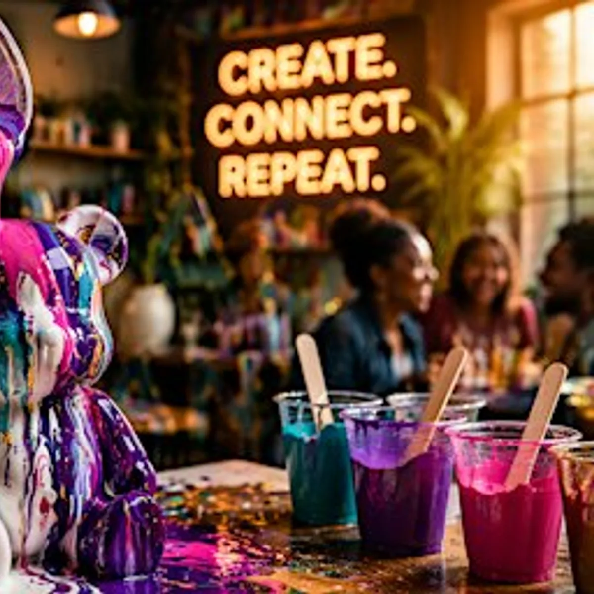 Pour Decisions @ Canvas & Company | Acrylic Pour Experience | BYOB | WPB