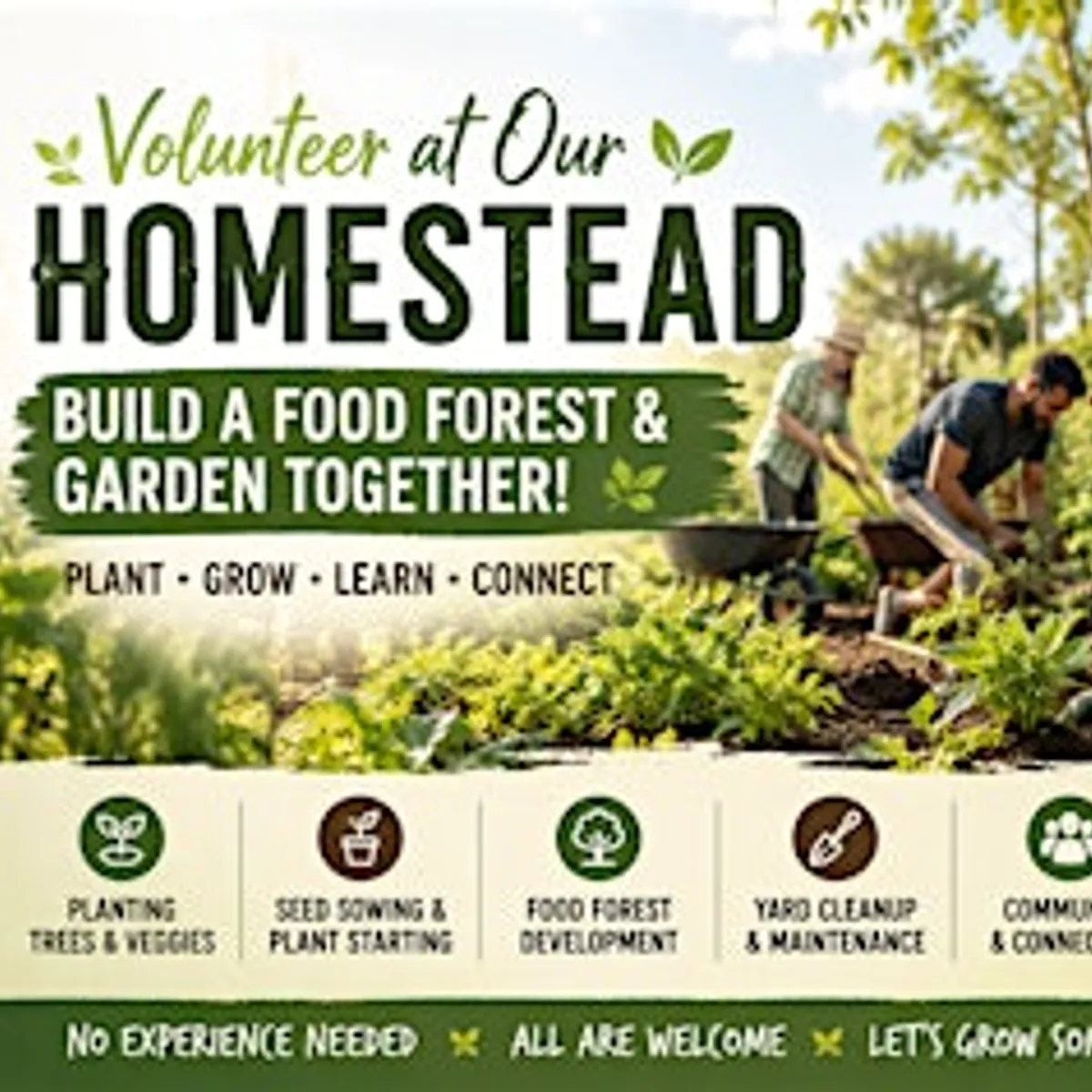Homestead Volunteer Day – Help Build a Food Forest!