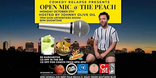 COMEDY RELAPSE PRESENTS OPEN MIC AT THE PEACH