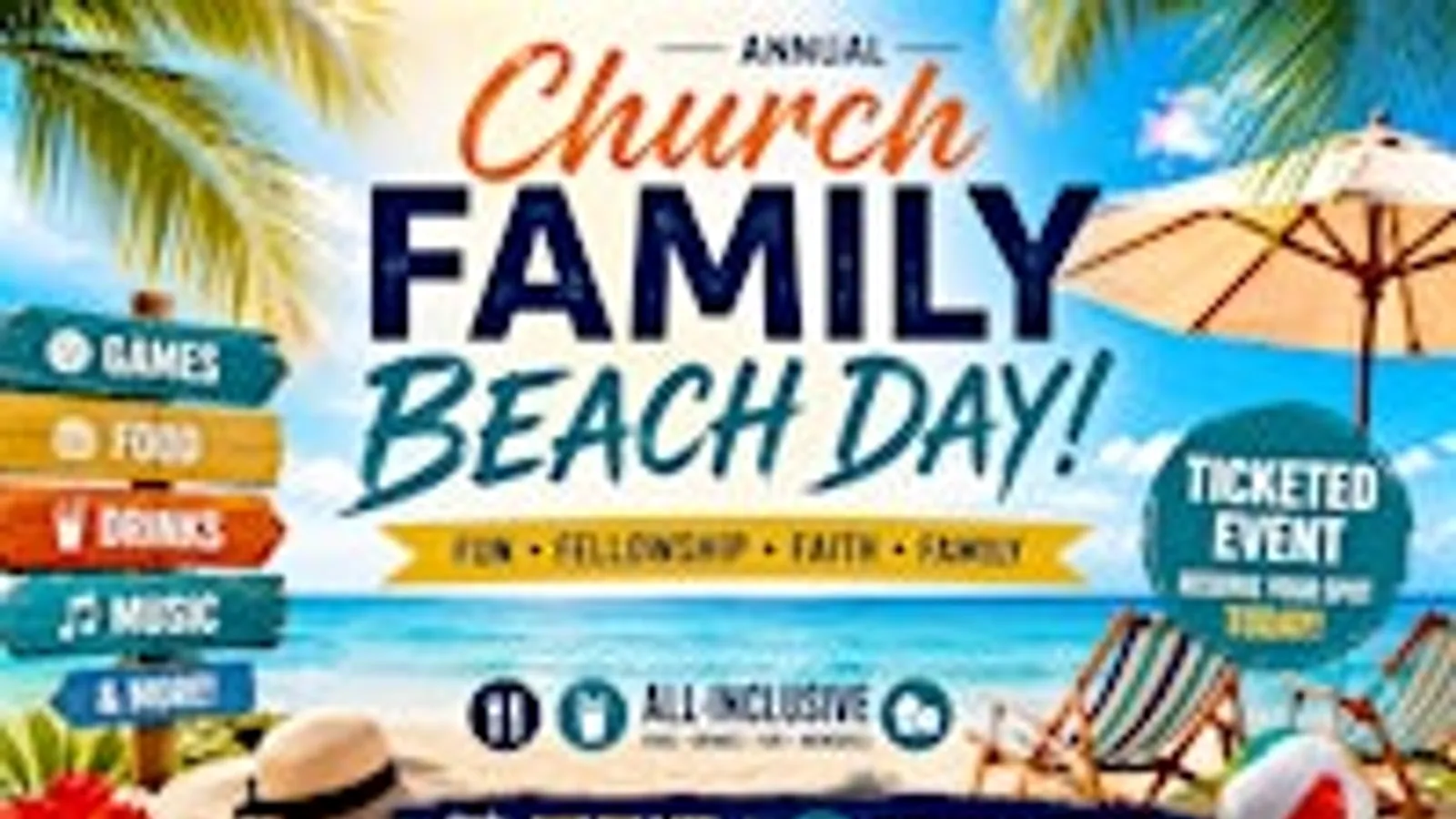 ☀️️ Annual Church Family Beach Day !