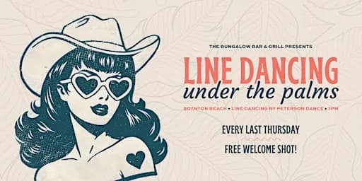 Line Dancing Under the Palms - Free Welcome Shot - Boynton Beach