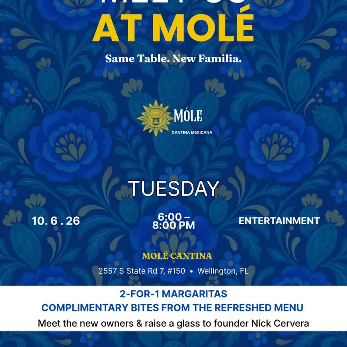 Meet Us at Mole: Same Table, New Familia!
