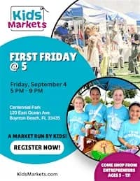 Kids Markets at Boynton First Friday at 5