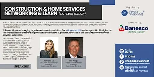 Construction & Home Services Networking & Learn - October Edition