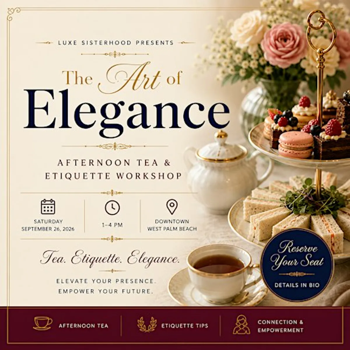 The Art of Elegance: Afternoon Tea & Etiquette Workshop