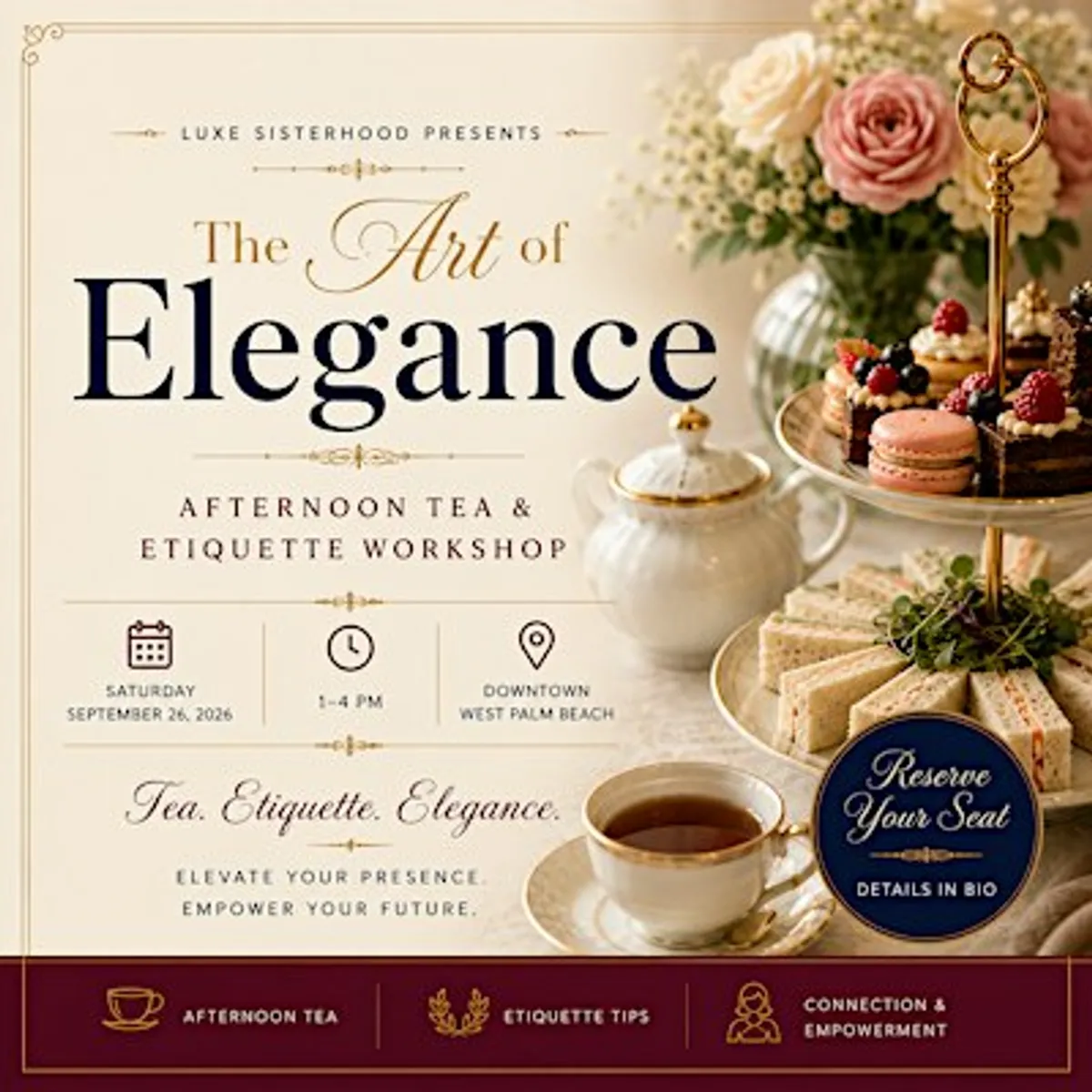 The Art of Elegance: Afternoon Tea & Etiquette Workshop
