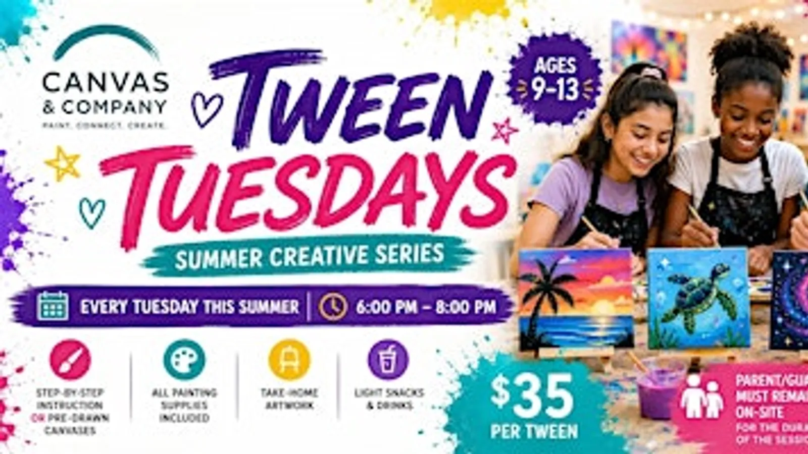 Tween Tuesdays Summer Series (Ages 9–13)