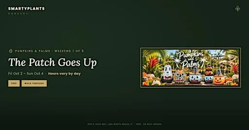 Pumpkins & Palms: The Patch Goes Up