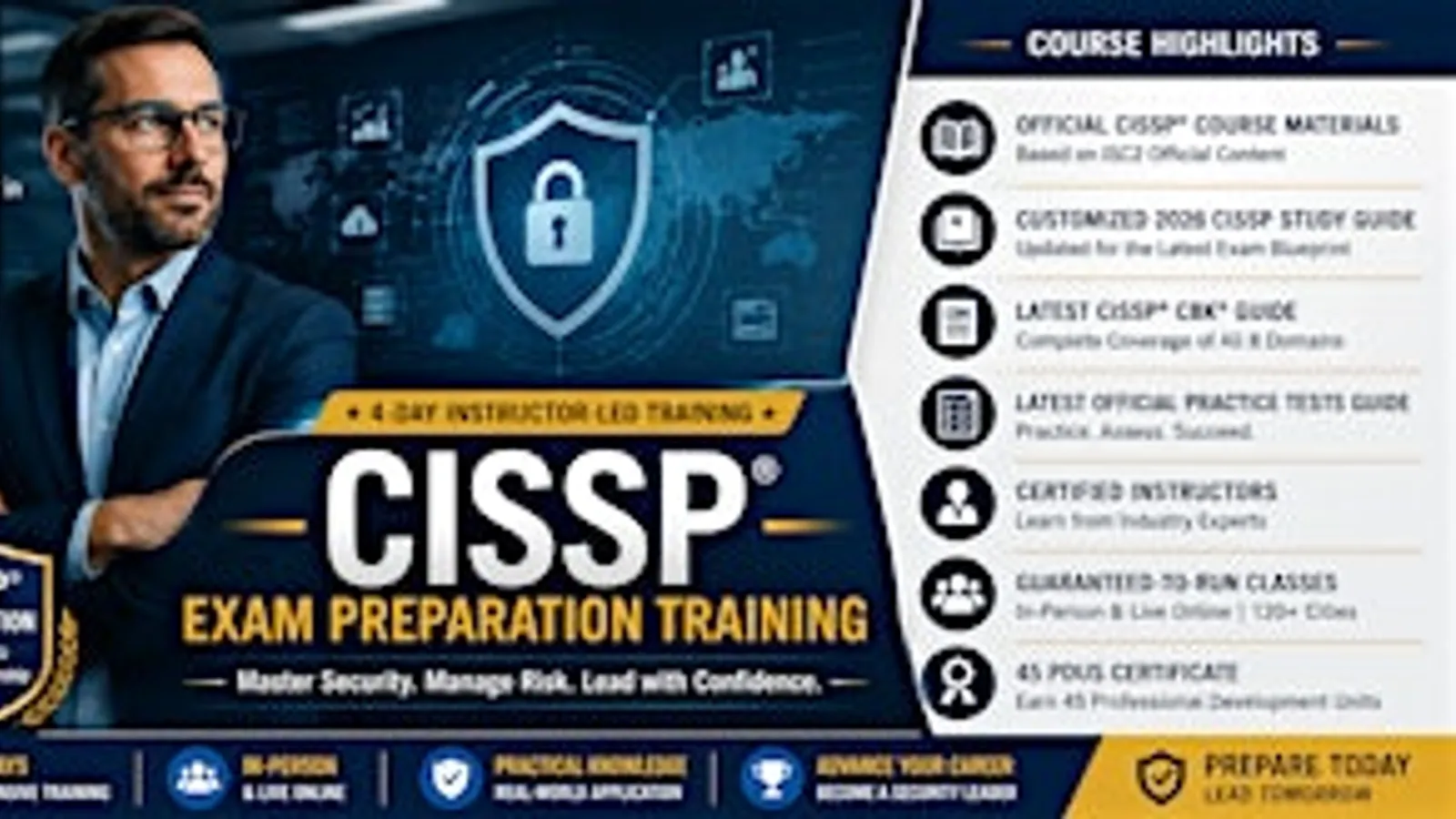 Palm Beach CISSP Training | 4-Day Exam Prep by Certified Instructors