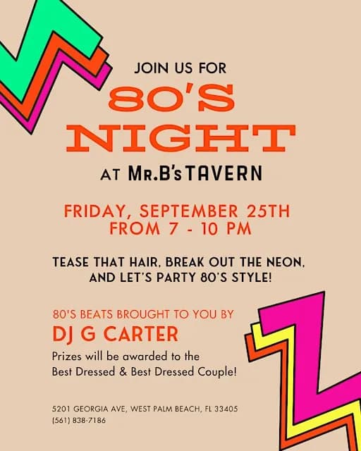 80's Night at Mr.B's