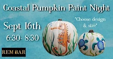 Coastal Cream Colored Pumpkins Paint Night