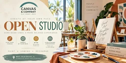Open Studio Sip & Paint @ Canvas & Company | WPB | All Ages