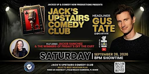 Comedian Gus Tate - One Night Only -Palm Beach