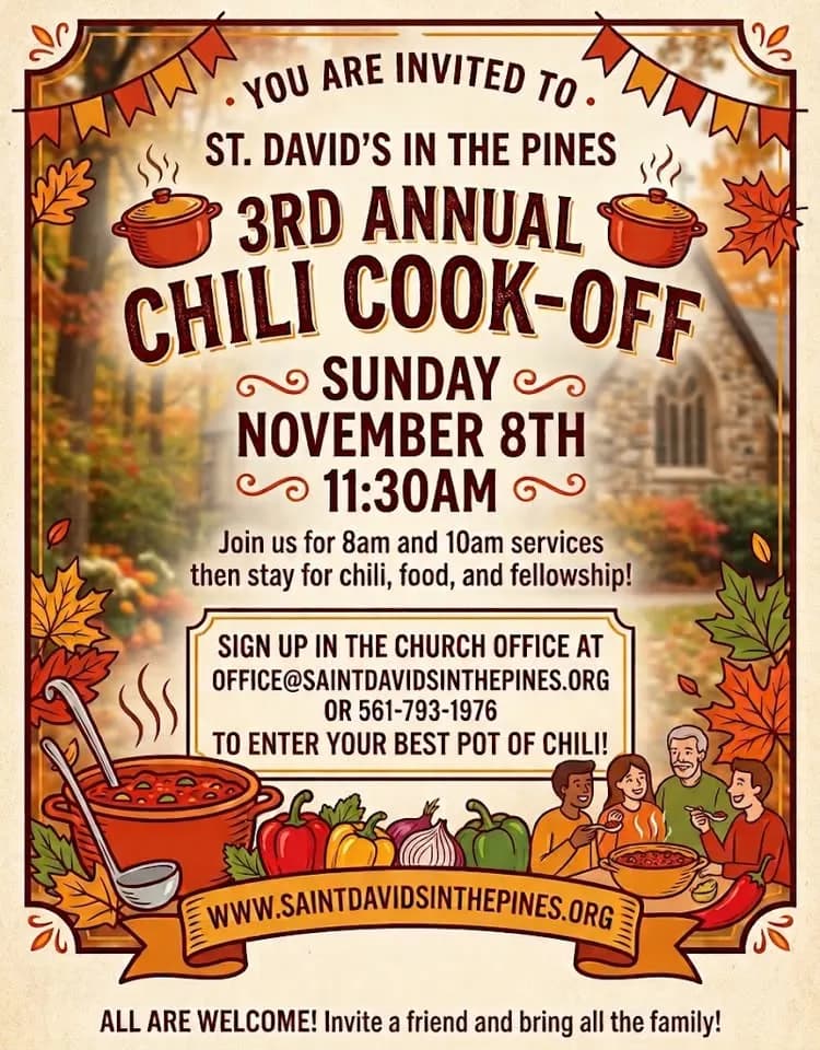 St. David's In the Pines: 3rd Annual Chili Cook-Off